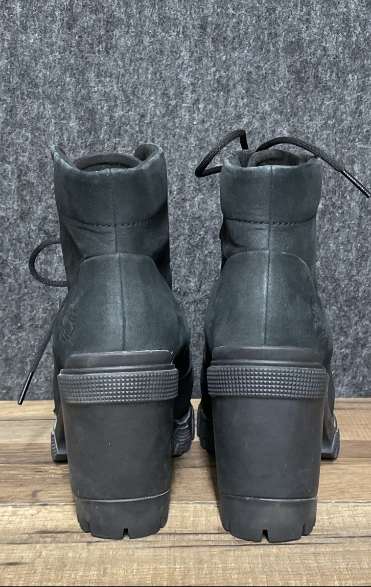 Timberland Lana Point Women's Black Nubuck Heeled Lace-up Boots Size 6.5