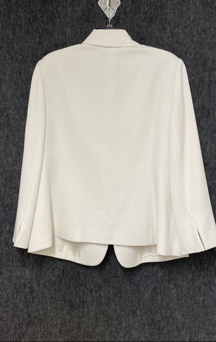 Kasper Classics Women's Blazer Cream Shawl Lapel 3-Button Jacket Sz 18W