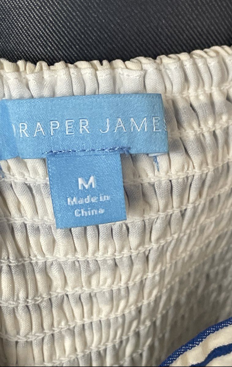 Blue/White Draper James Short Sleeve Dress - Size M