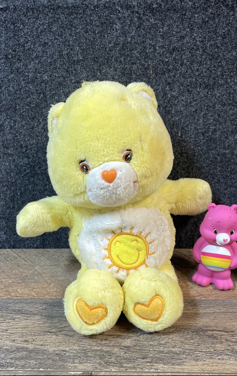 Care Bears Toy Lot Plush Figures Ornament 5 Pieces Funshine Grumpy Cheer Wish