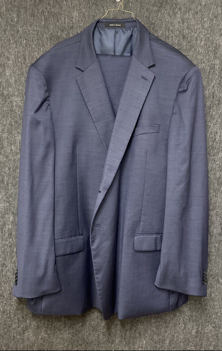 Awearness Kenneth Cole Men's Blue Wool Blend Two-Piece Suit Sz 56L 50