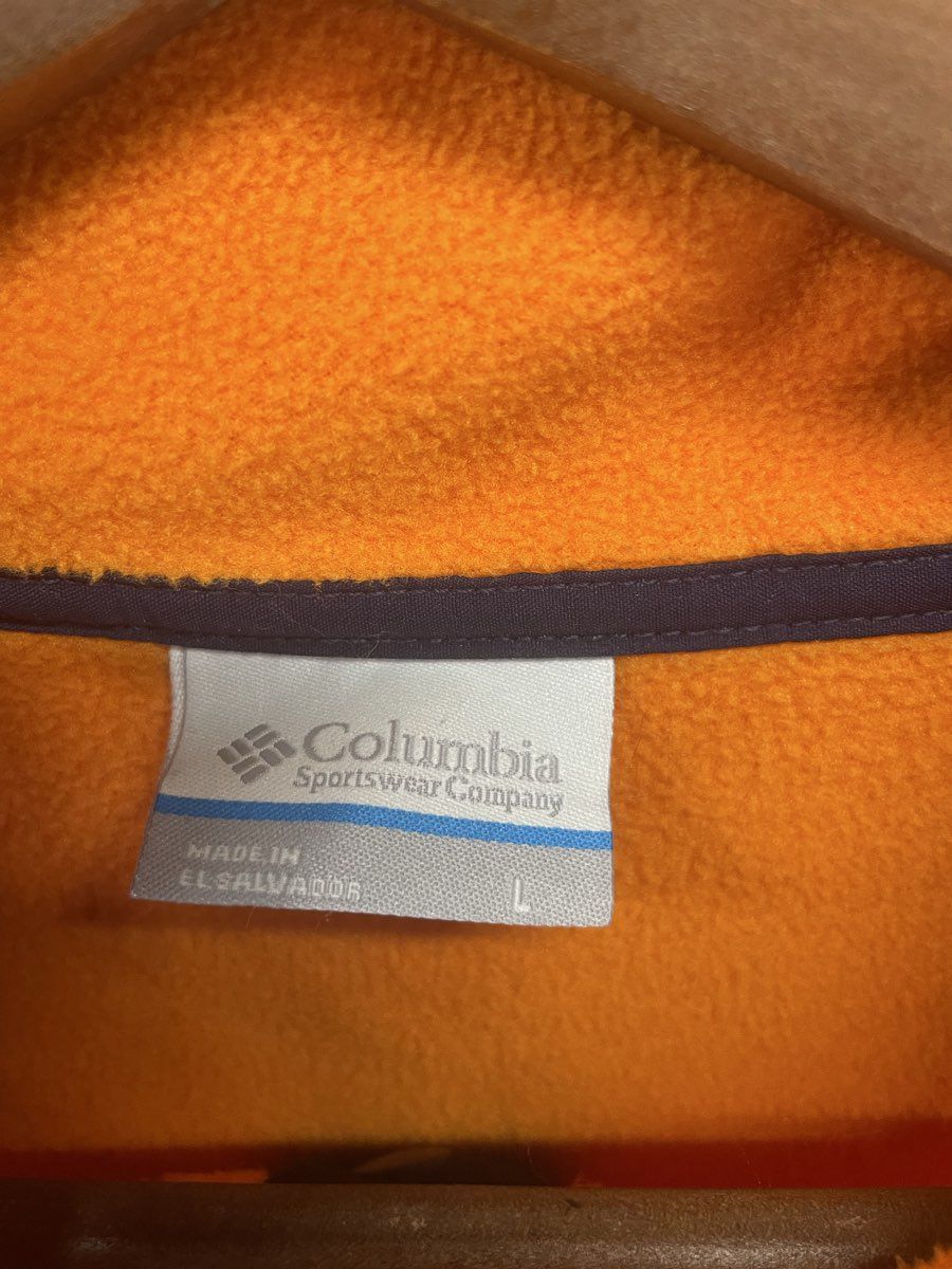 Columbia PFG Men's Orange Hart Mountain II Fleece Snap Pullover Sz L