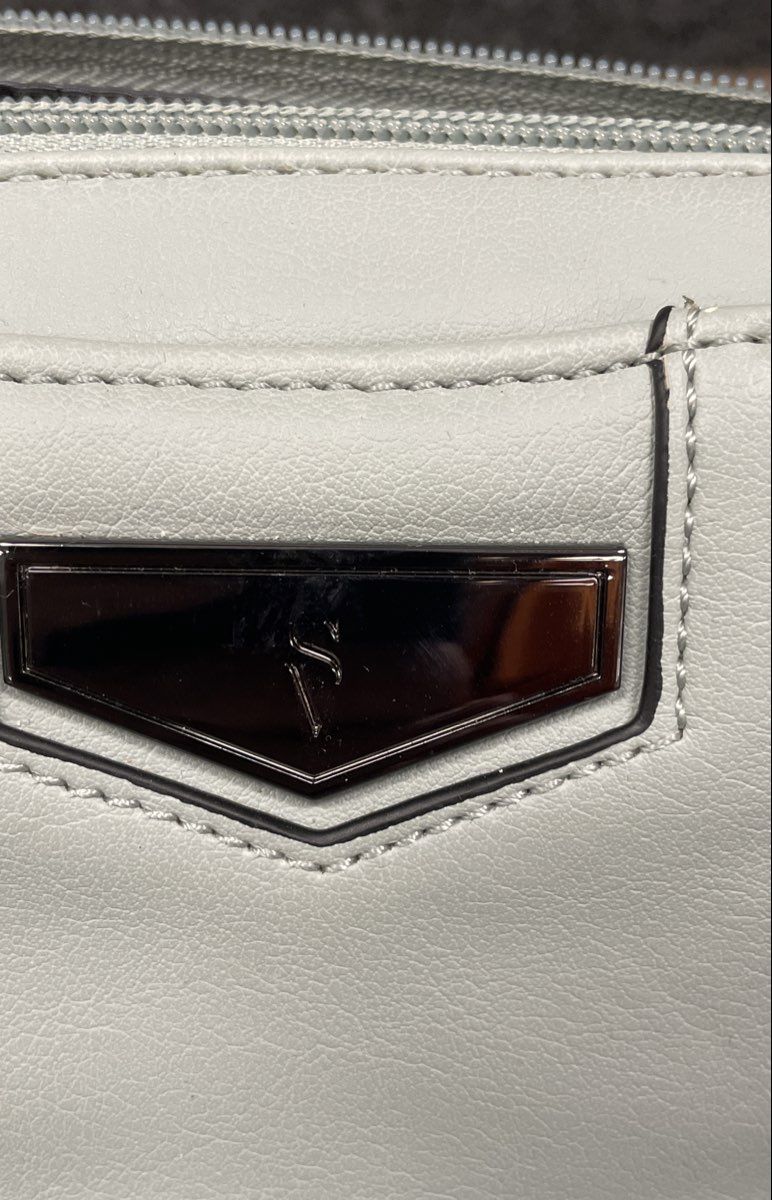 Simply Vera Vera Wang Pale Sage Green Faux Leather Satchel Crossbody Bag