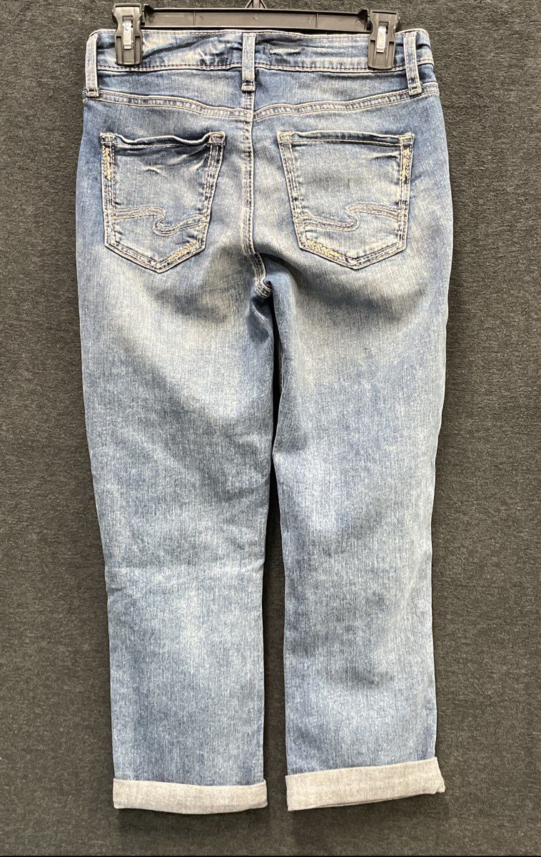 Silver Jeans Suki Capri Jeans Women’s W28 Blue Cotton Stretch Causal