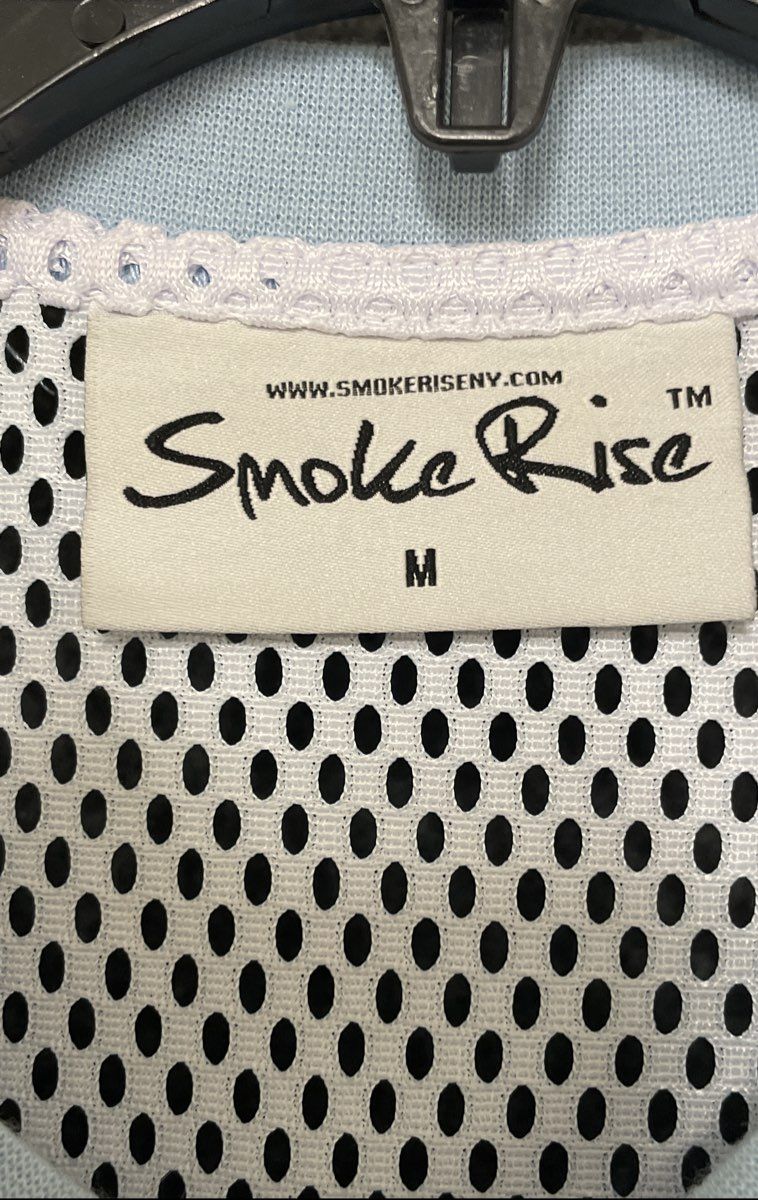 Smoke Rise Men's Mesh Jersey Elite Dynasty Top Blue Flame Graphic Sz M