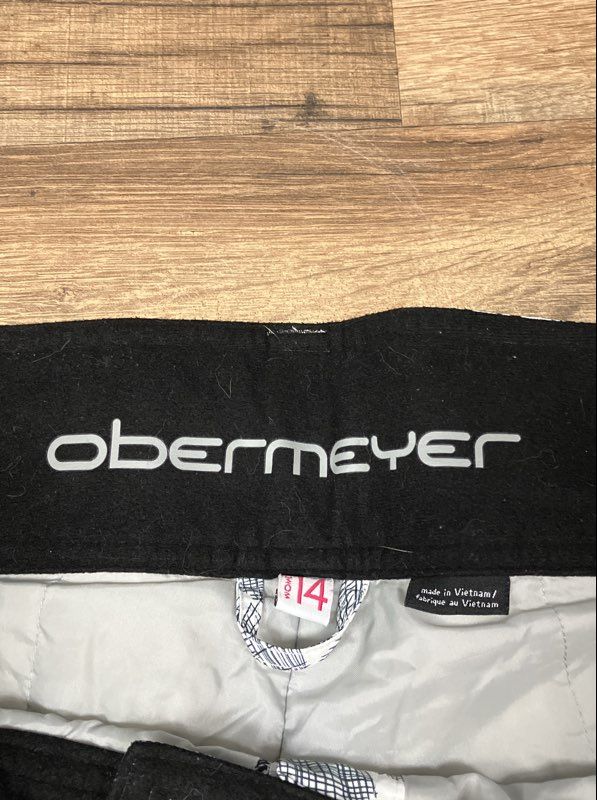 Obermeyer Women's Malta Ski Pants White Floral Thermore Insulated Size 14