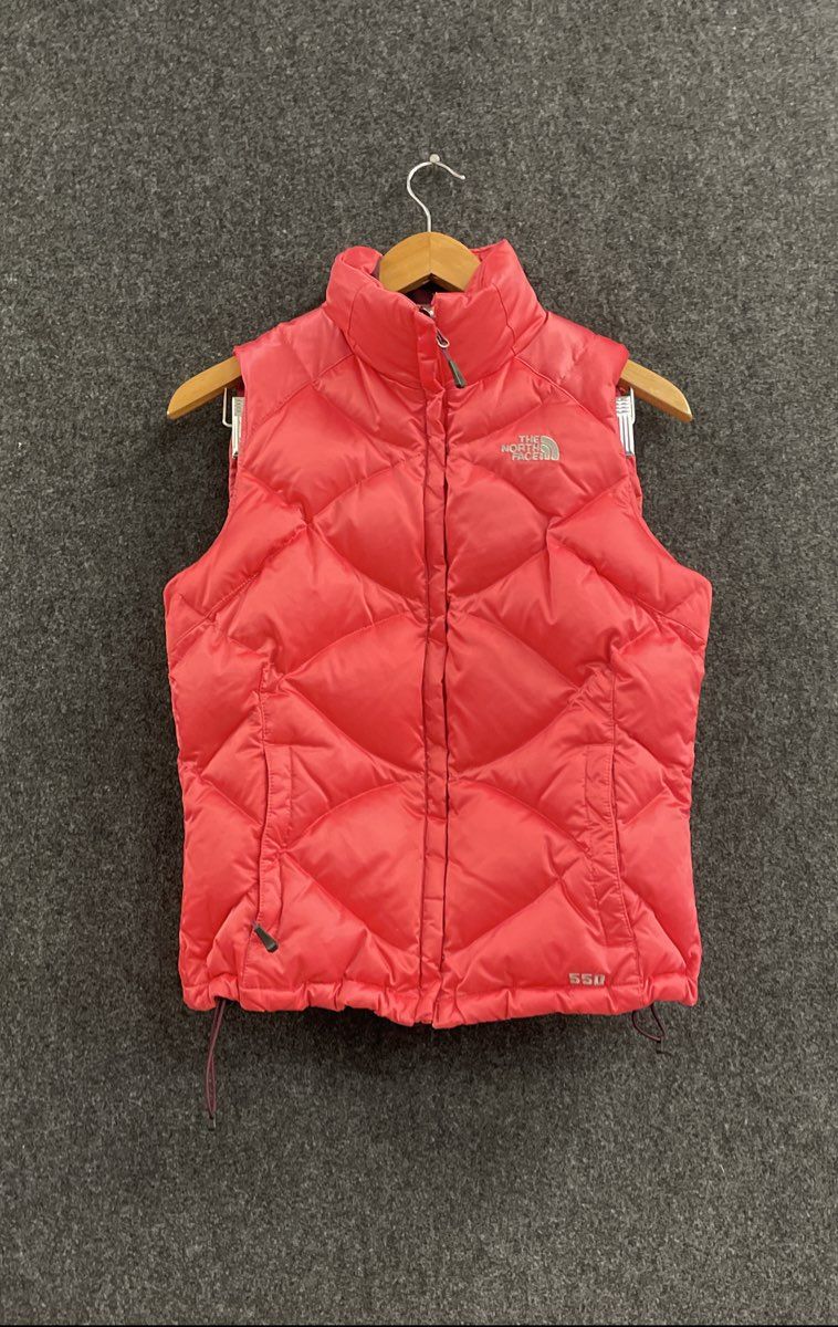 The North Face Women's Pink Aconcagua 550 Down Fill Quilted Puffer Vest Sz S