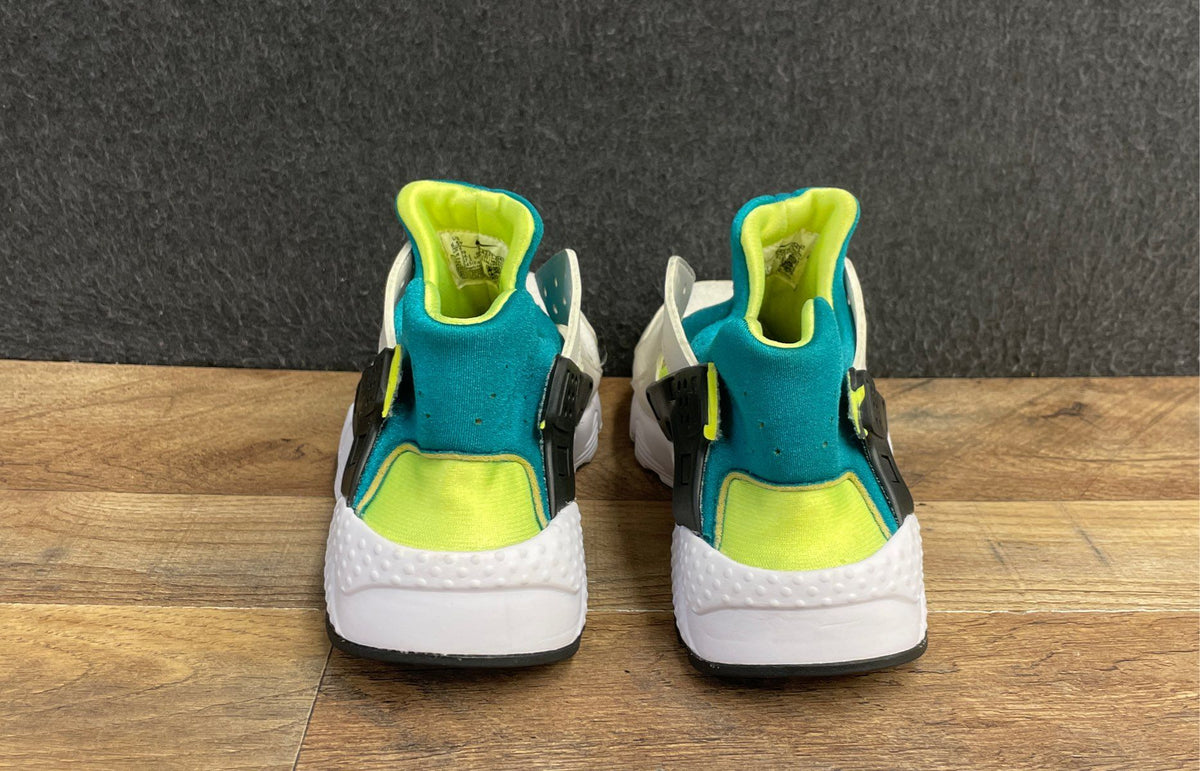 Nike Air Huarache Teal Volt Bone Youth Lifestyle Sneakers Size 6.5Y