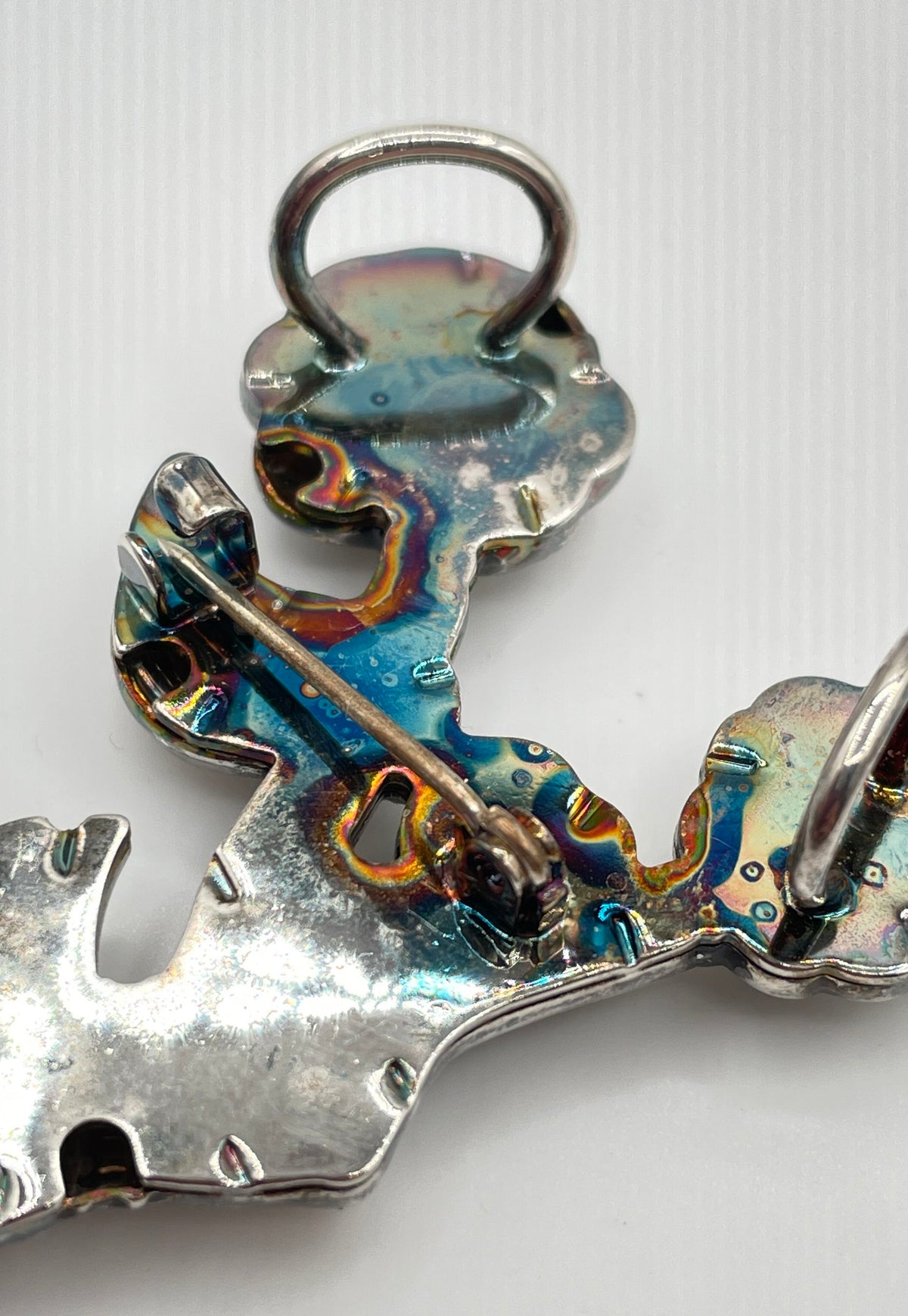 Vintage Best Silver Tone Cheerleader Brooch Pendant 18.2g *NPM*