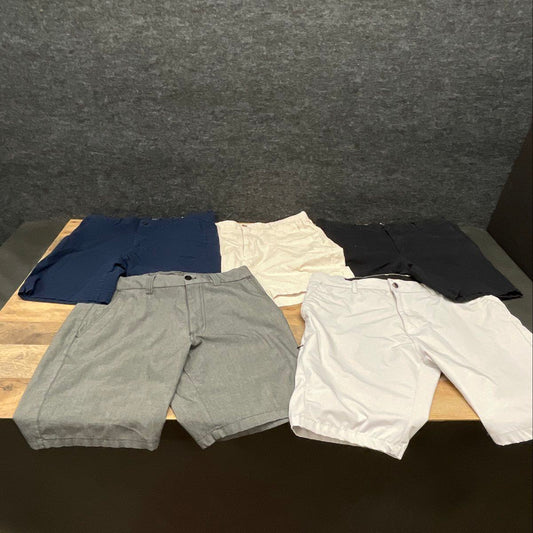 Ben Sherman Kenneth Cole O'Neill Men's Golf Shorts Lot of 5 Navy Grey Sz 34 32