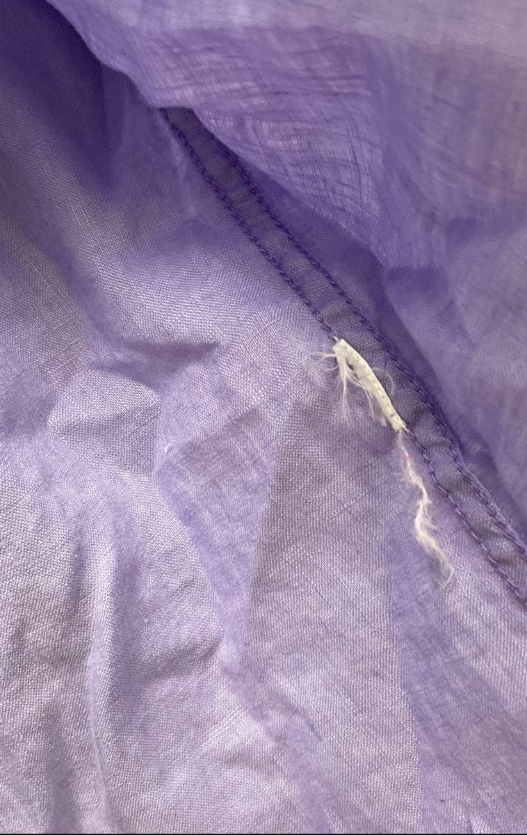 Fat Face Women's Lavender 100% Linen Long Sleeve Button Up Shirt Pocket Sz 8