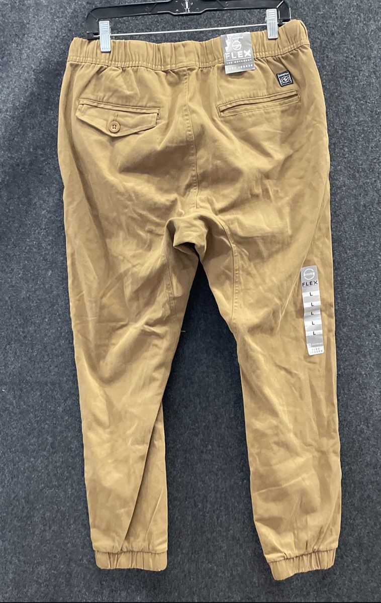 Southpole Men's Khaki Flex Jogger Pants Stretch Cotton Blend Sz L NWT