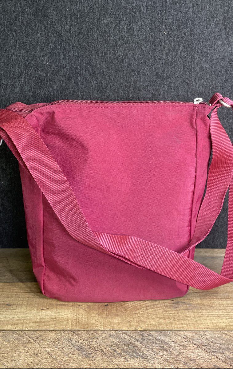 Baggallini Pink Nylon Crossbody Bag Small Travel Shoulder Bag