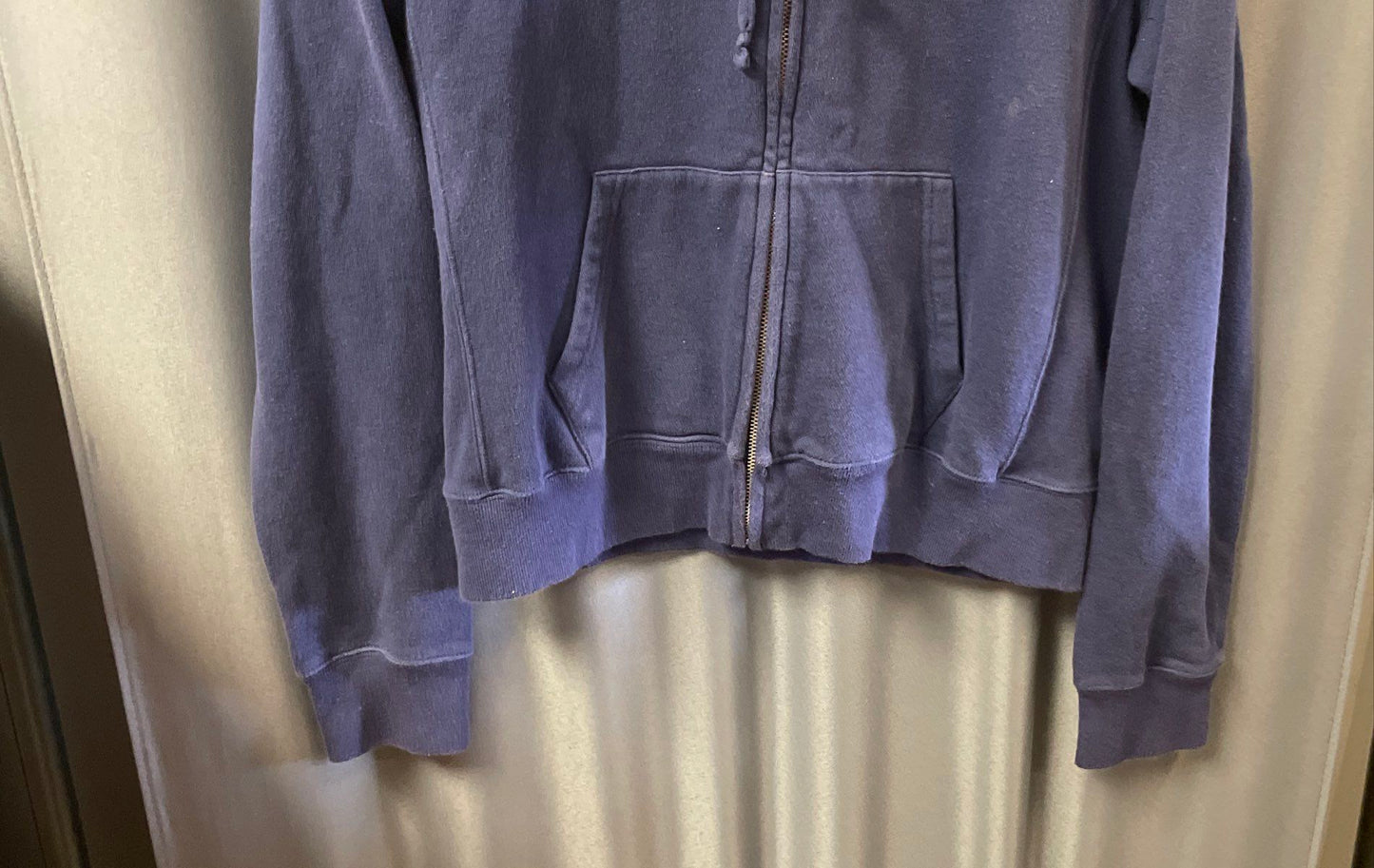 Vintage Y2K Ralph Lauren Men's Navy Blue Zip Up Hoodie Green Pony Logo Sz L