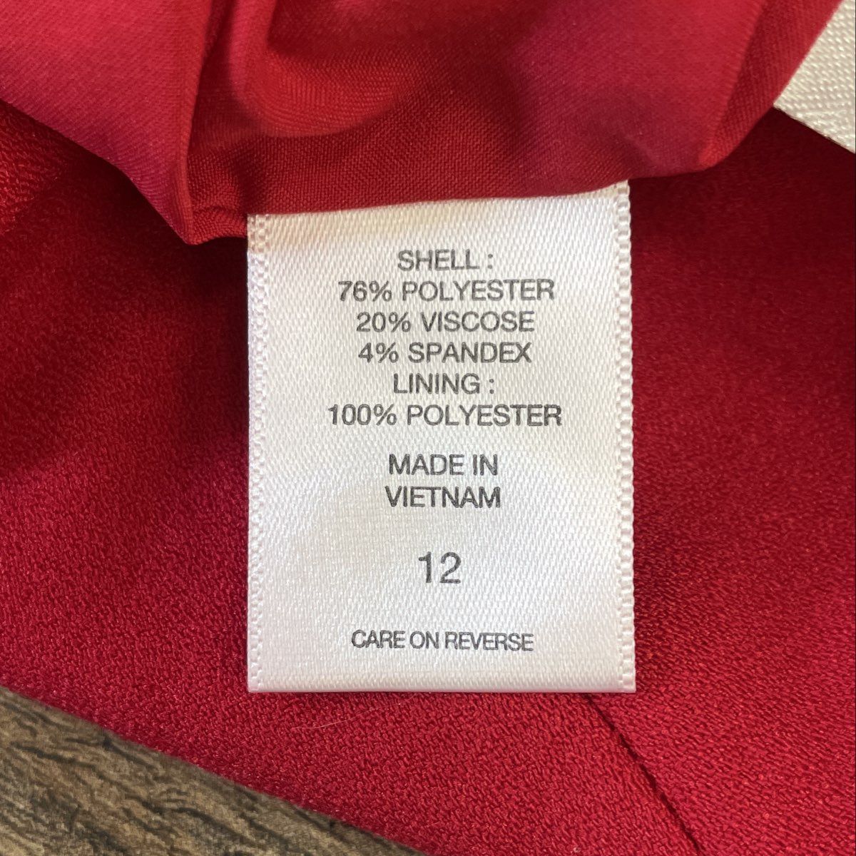 Gabrielle Union Women's Red Cutout Back Dress Exposed Zip 3/4 Sleeve Sz 12 NWT