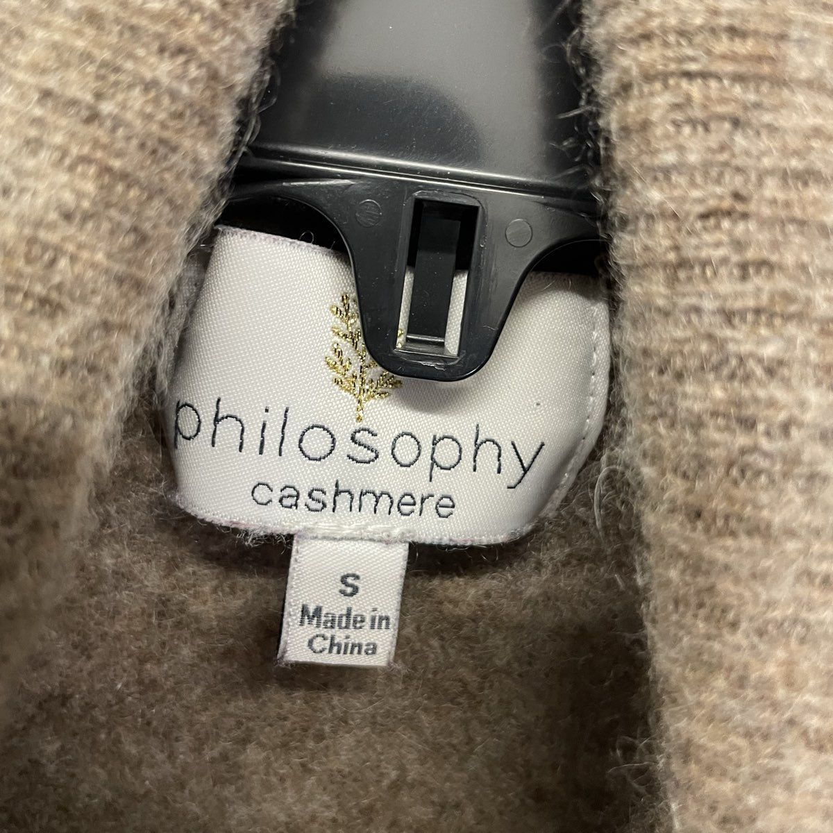 Philosophy Cashmere Women's Tan Heather Turtleneck Sweater Sz S