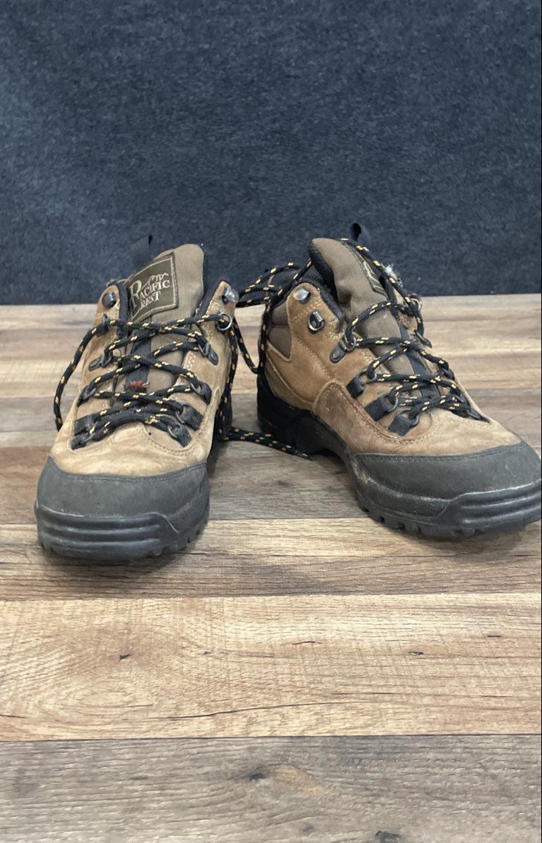 Pacific Crest Granite Peak Brown Leather Hiking Boots Women's Size 7.5