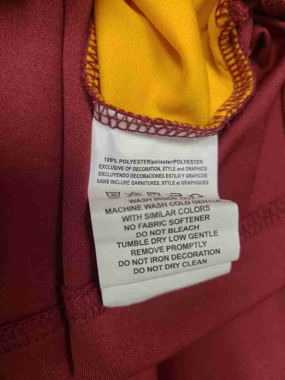 NFL Team Apparel Men's Washington Redskins Polo Shirt Burgundy Gold TX3 Cool L
