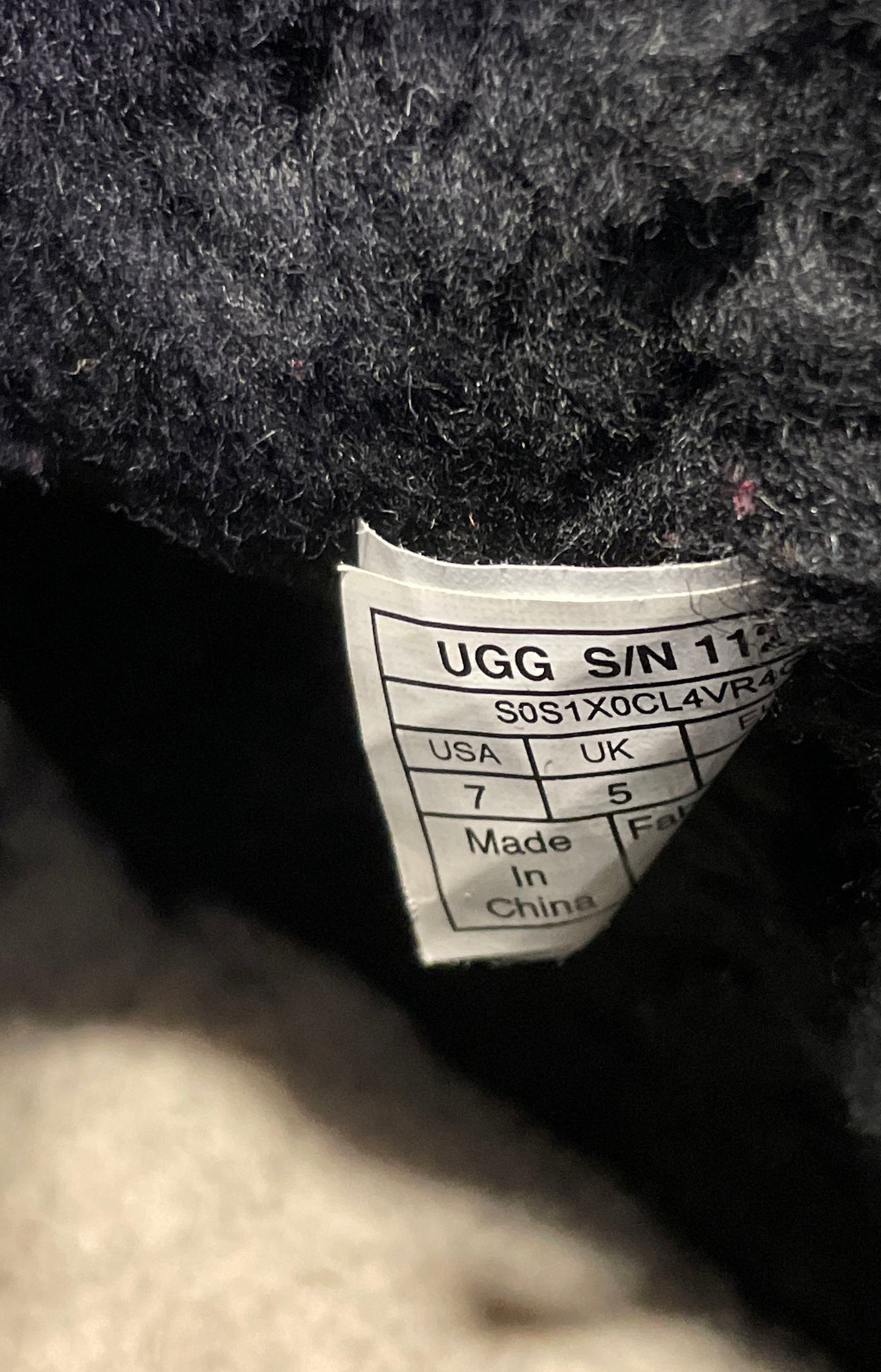 UGG Classic Mini Crystal Graphic Black Suede Boots Women's Size 7