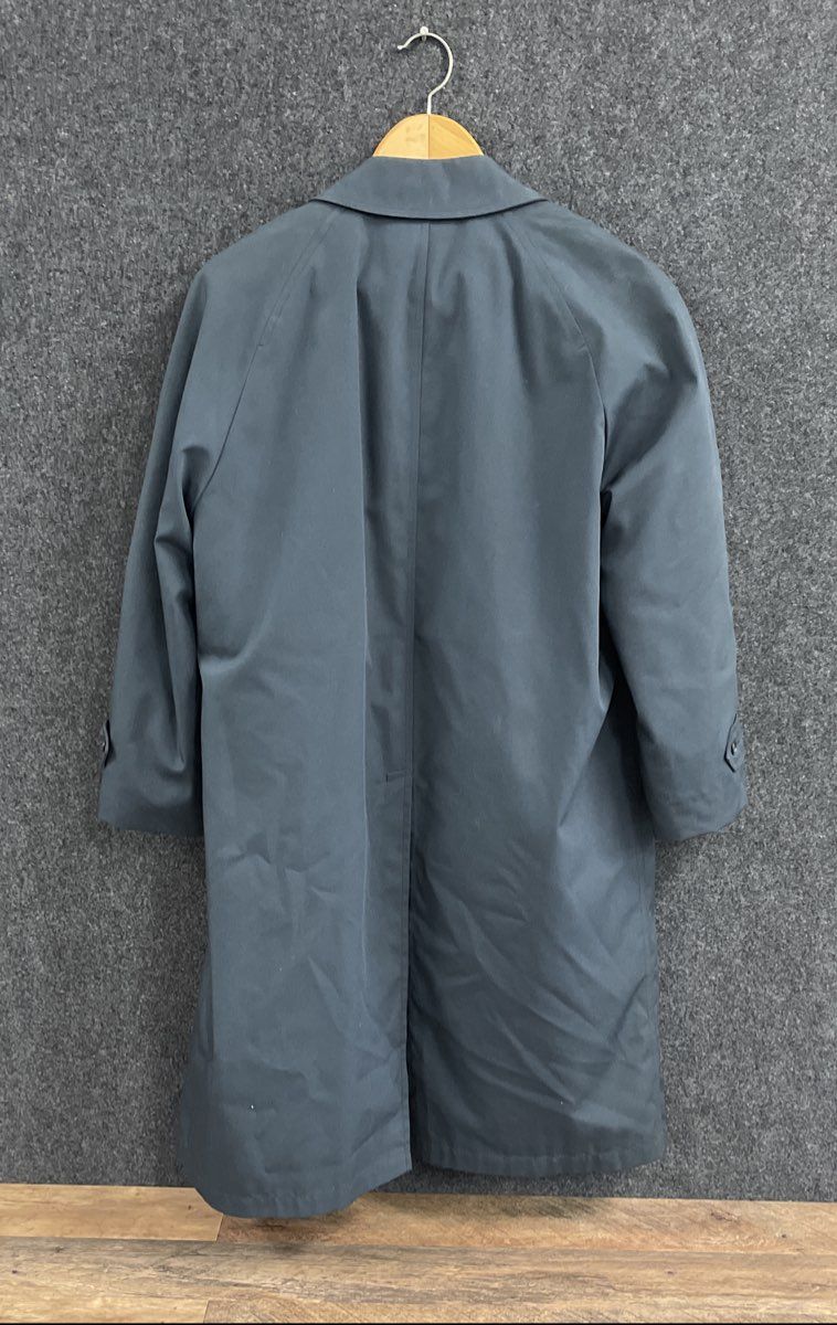 Vintage 80s London Fog Men's Gray Maincoat Trench Rain Jacket Lining Sz 38S