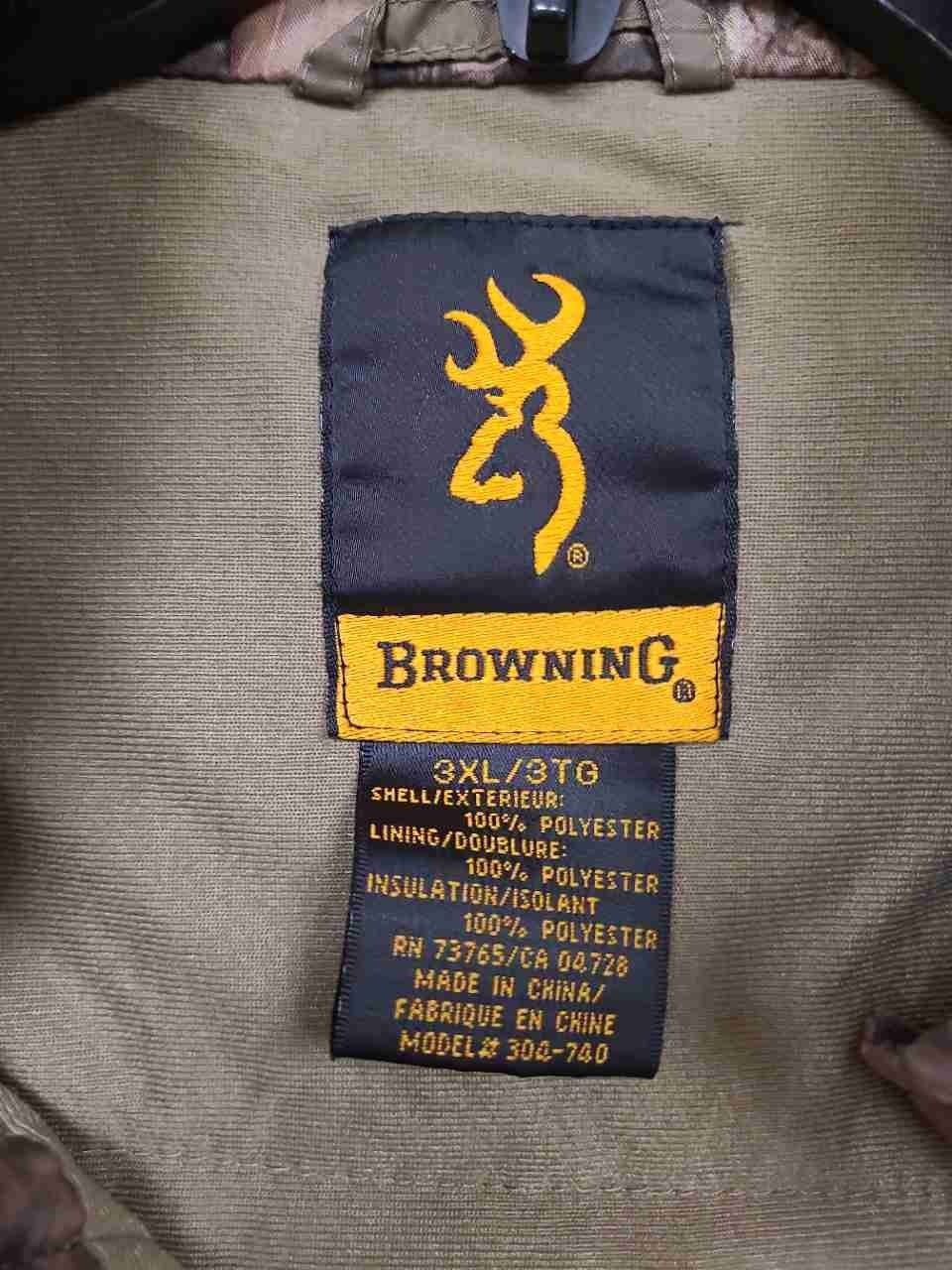 Browning Mossy Oak Break-Up Camo Full Zip Hunting Jacket 304-740 Sz 3XL