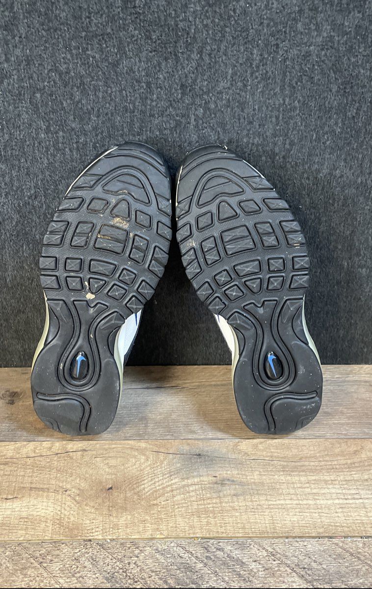 Nike Air Max 97 White Game Royal Black Sneakers Youth Size 6.5Y