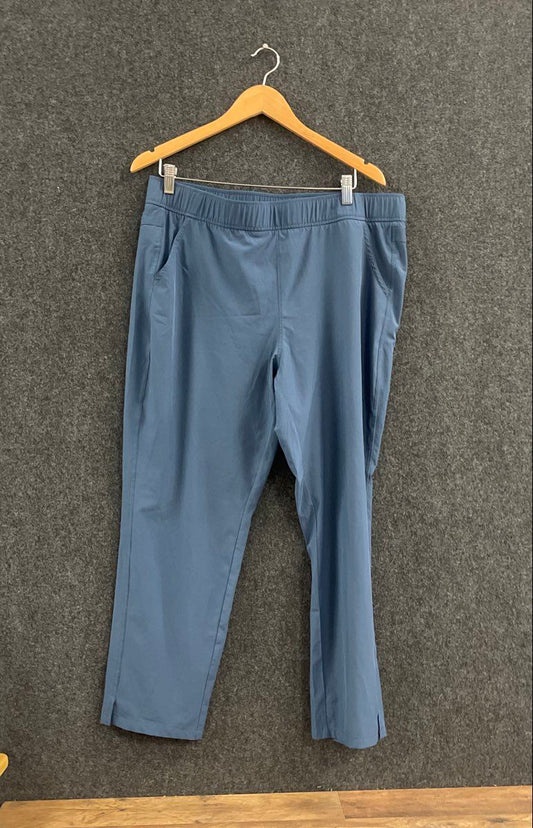 Eddie Bauer Women's Blue Departure Ankle Pull On Stretch Pants Size XL