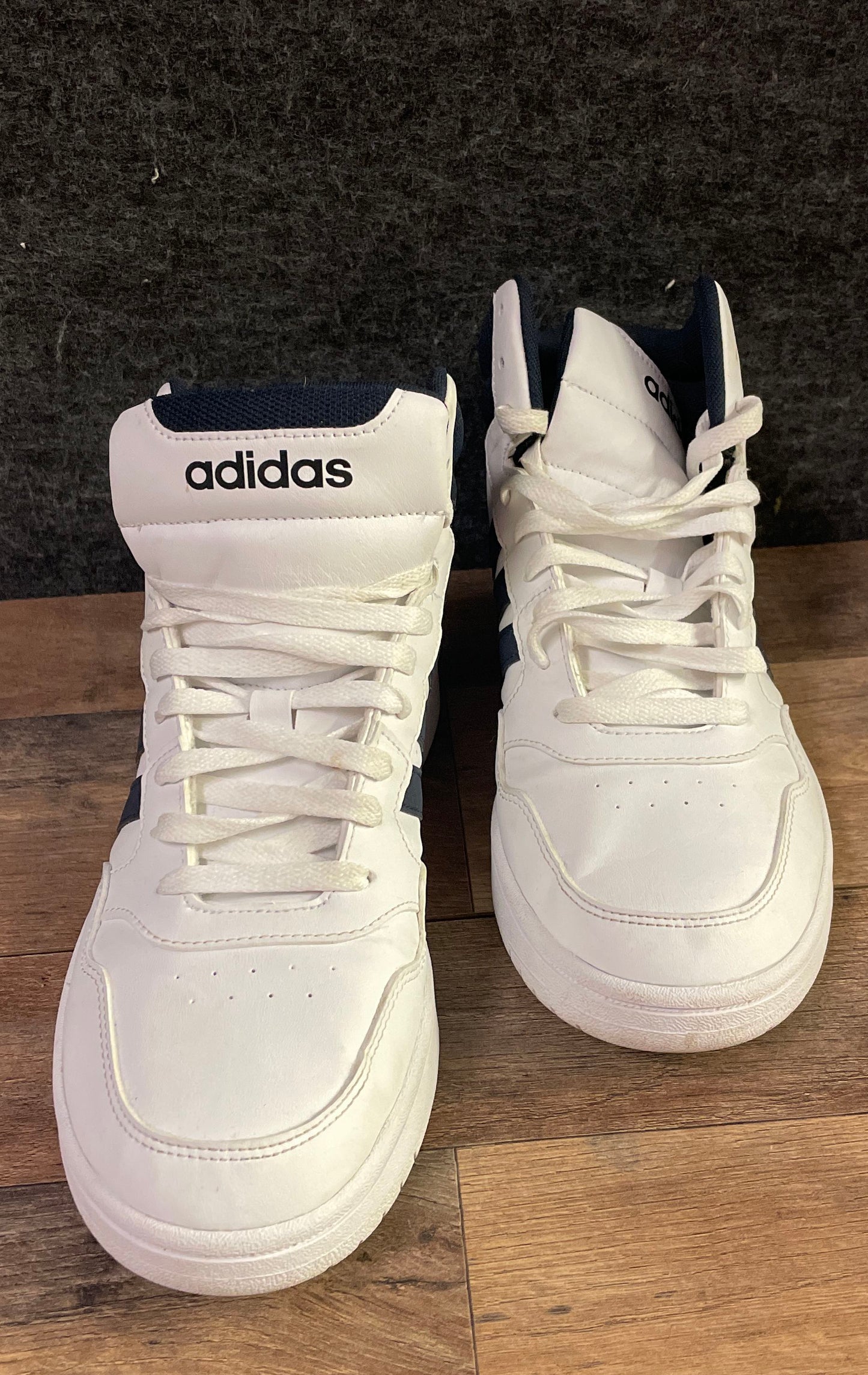 Adidas Hoops 3.0 Mid White Navy Pulse Magenta Basketball Sneakers Size 10