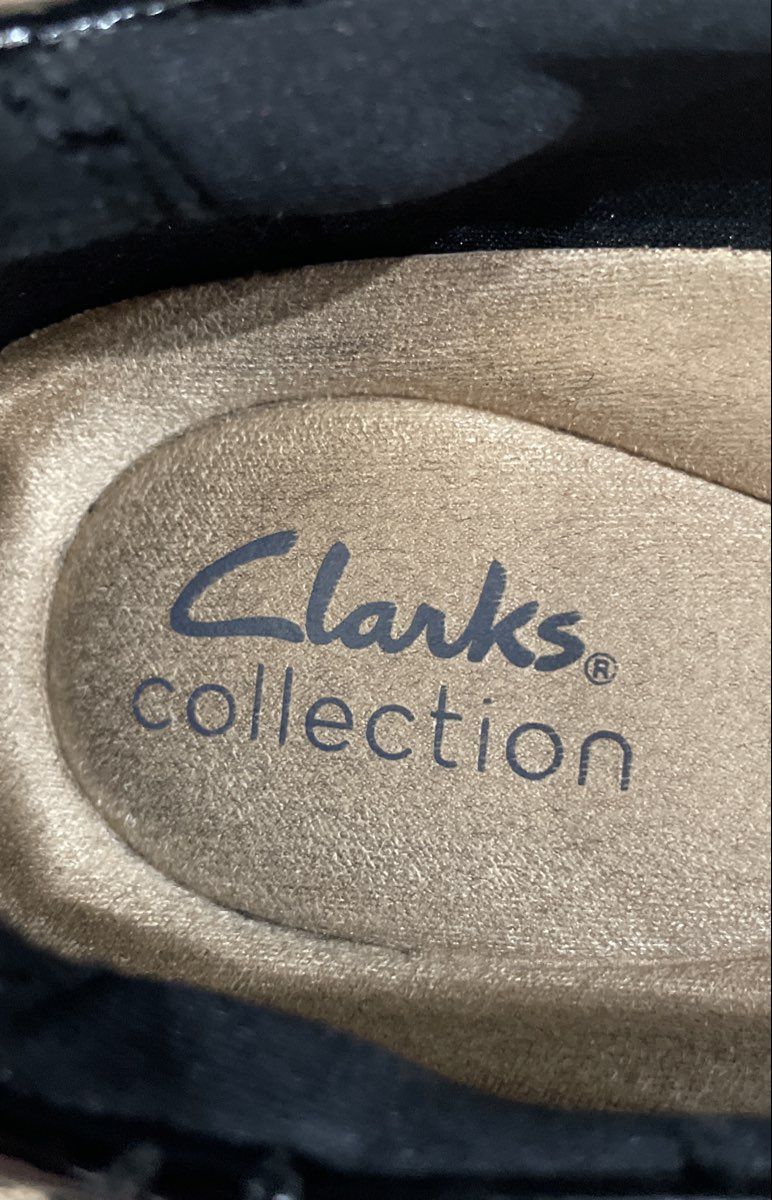 Clarks Collection Sharon Dasher Black Patent Loafers Women's Size 8.5 M