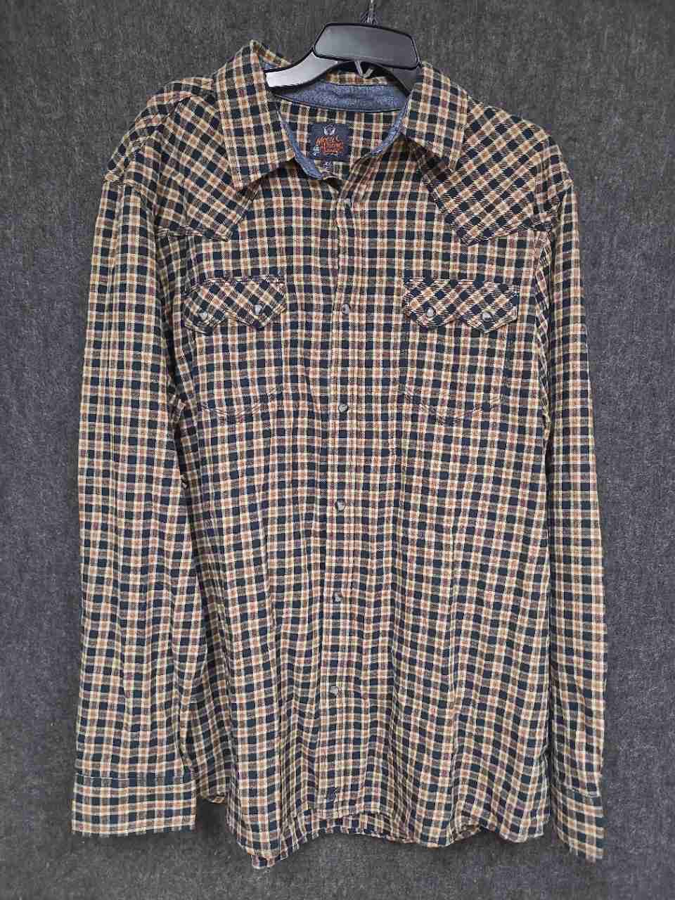 Moonshine Spirit Brad Paisley Western Plaid Pearl Snap Shirt Sz XL NWT