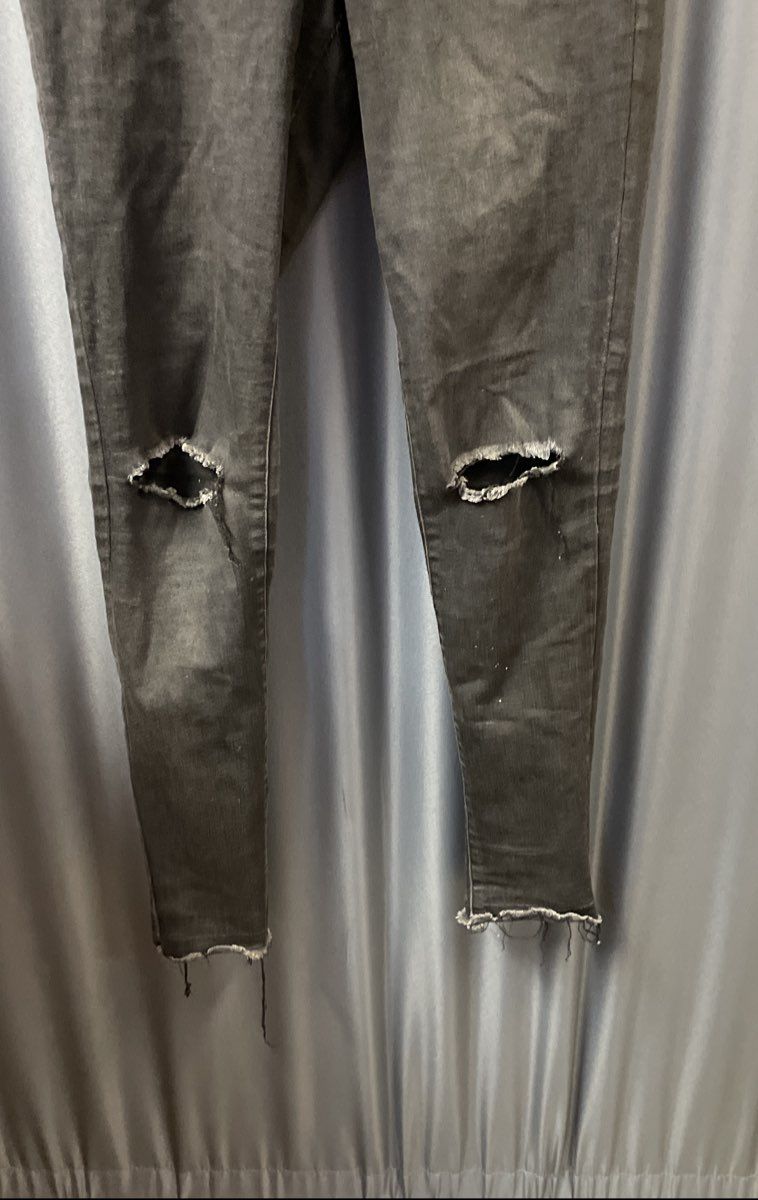 William Rast Women's Black Sculpted Highrise Distressed Ripped Knee Jeans Sz 28