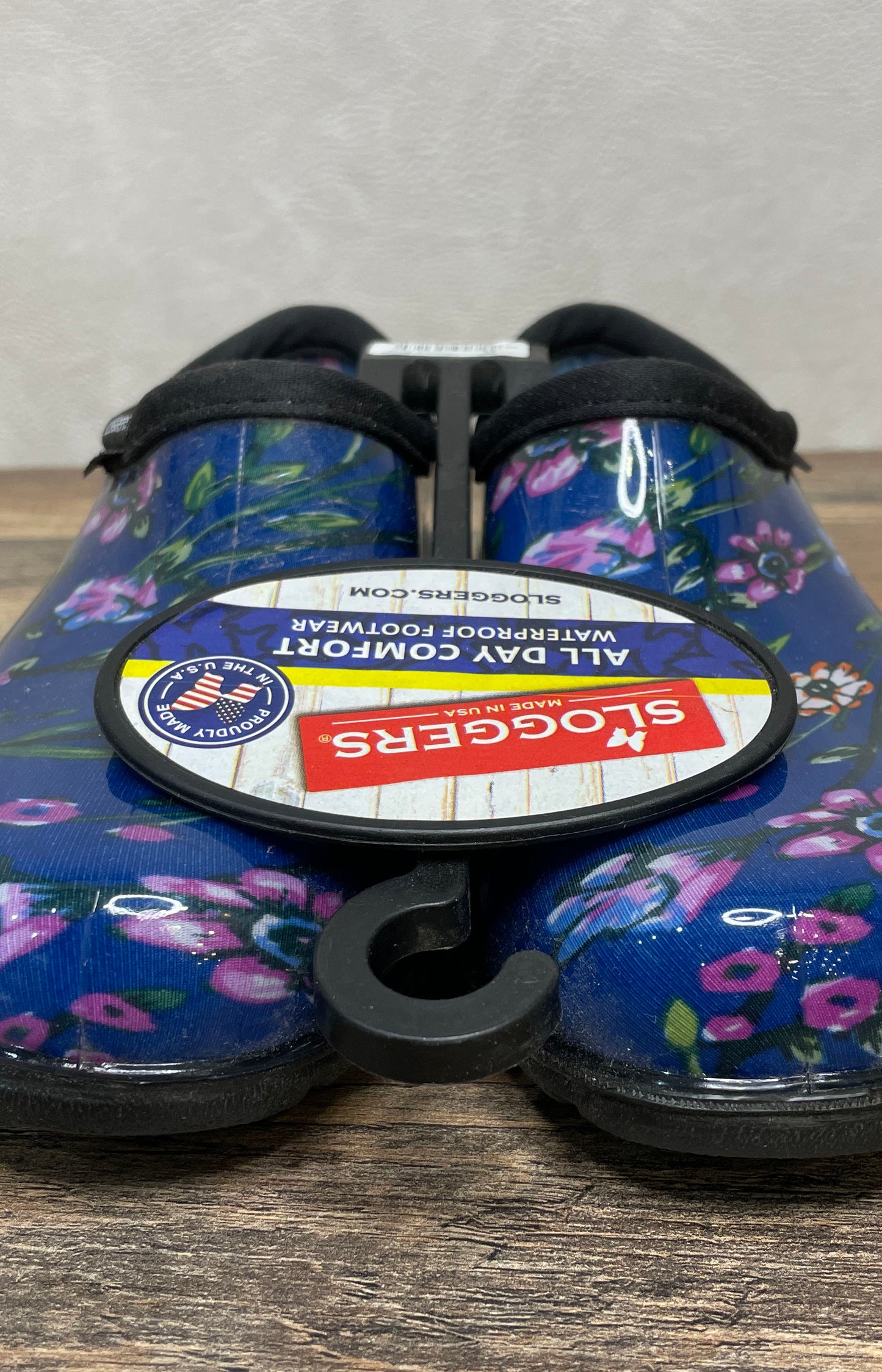 Sloggers Premium Garden Clogs Ditsy Blue Floral Waterproof Women's Size 6 NWT