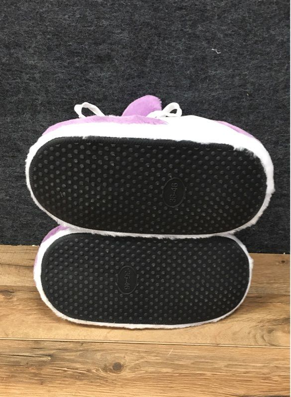 Unbranded High Top Sneaker Slippers Purple White Plush One Size Fits Most 36-46