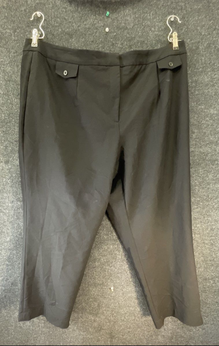 Tahari Women's Black Straight Leg Dress Pants Trousers NWT Sz 20W