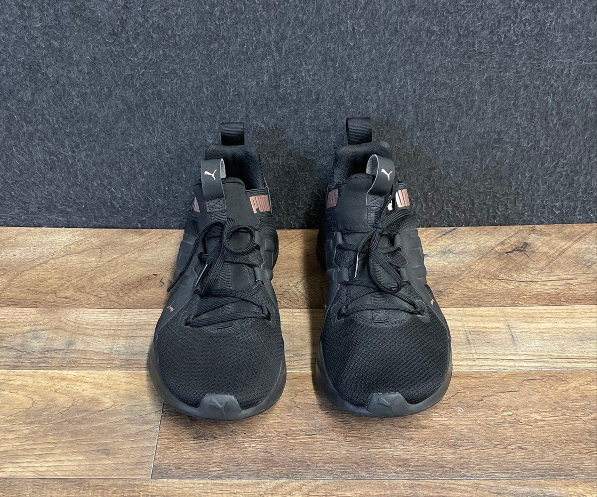 Puma Enzo 2 Black Rose Gold Women's Training Running Shoes Size 8.5