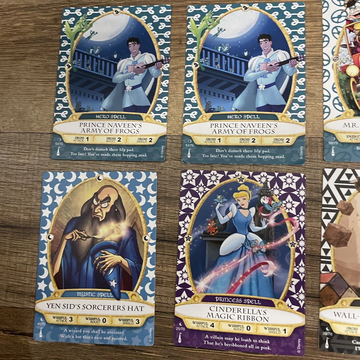 Disney Sorcerers of the Magic Kingdom Card Lot of 24 + Fantasyland Game Board