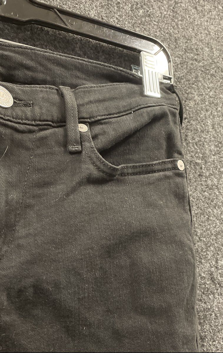 True Religion Women's Halle Mid Rise Super Skinny Black Jeans Size 27