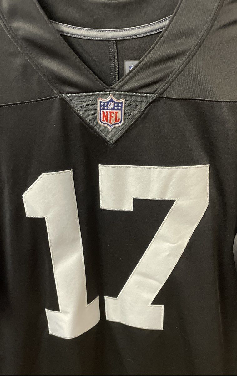 Nike Men's Las Vegas Raiders Davante Adams #17 Black Game Jersey Sz L