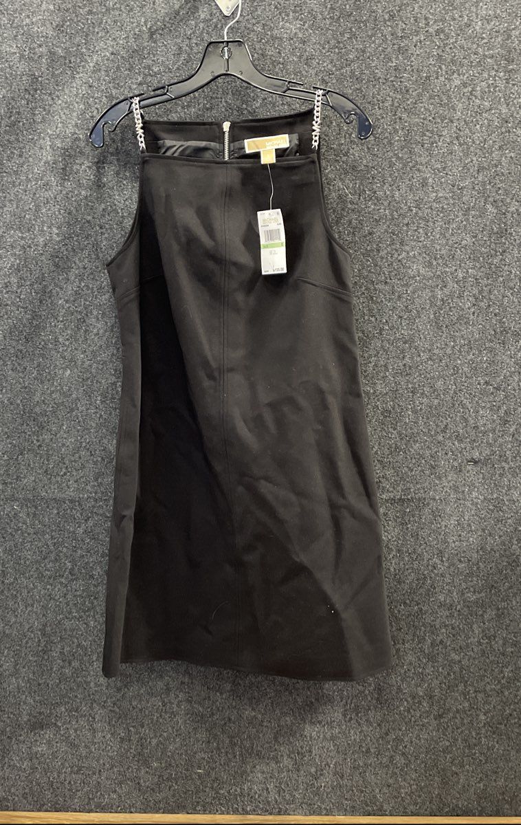 Michael Kors Women's Black Chain Strap Sleeveless Mini Dress Size 8 NWT