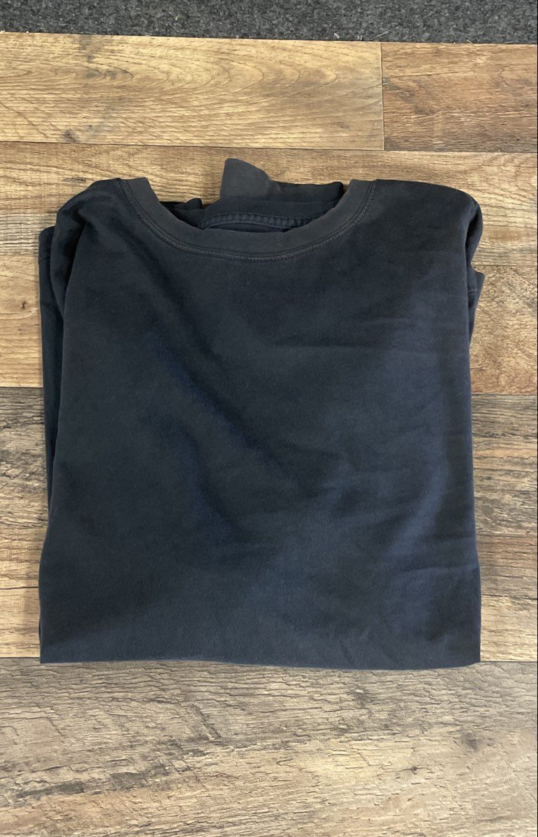 L.L. Bean Men's Charcoal Black Cotton Long Sleeve Crewneck T-Shirt Size M