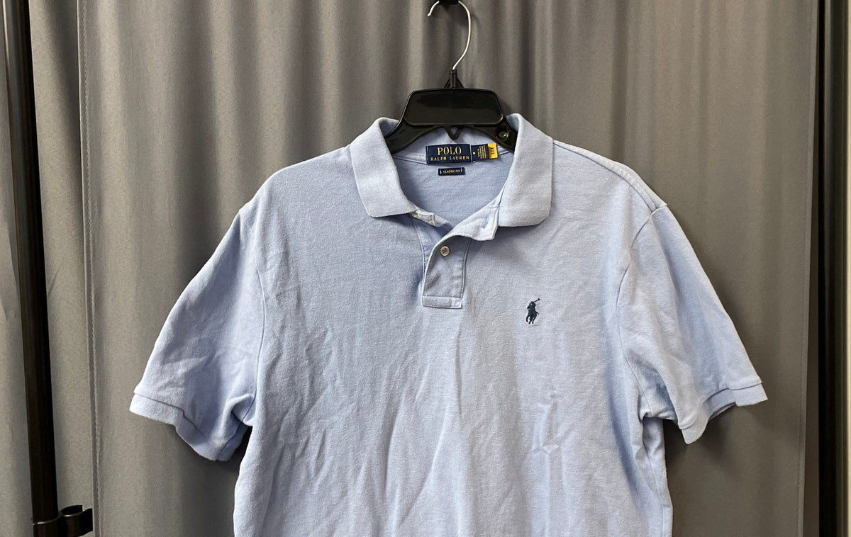 Polo Ralph Lauren Men's Light Blue Classic Fit Cotton Polo Golf Shirt Size M