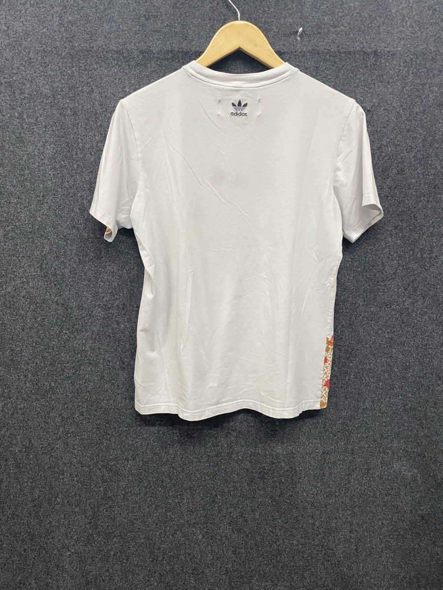 Adidas HER Studio London Women's Trefoil Floral Graphic T-Shirt White Sz L