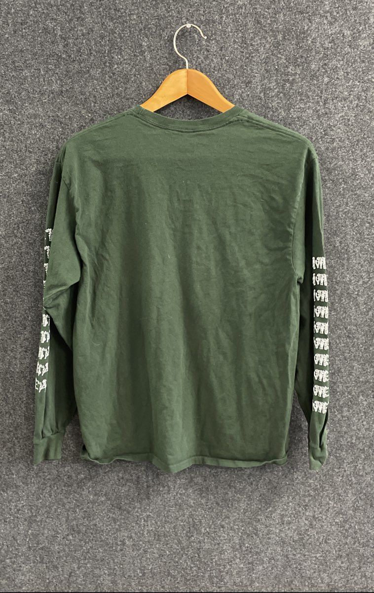 Men's Size L Green Metal Metal Mushroom Logo Longsleeve