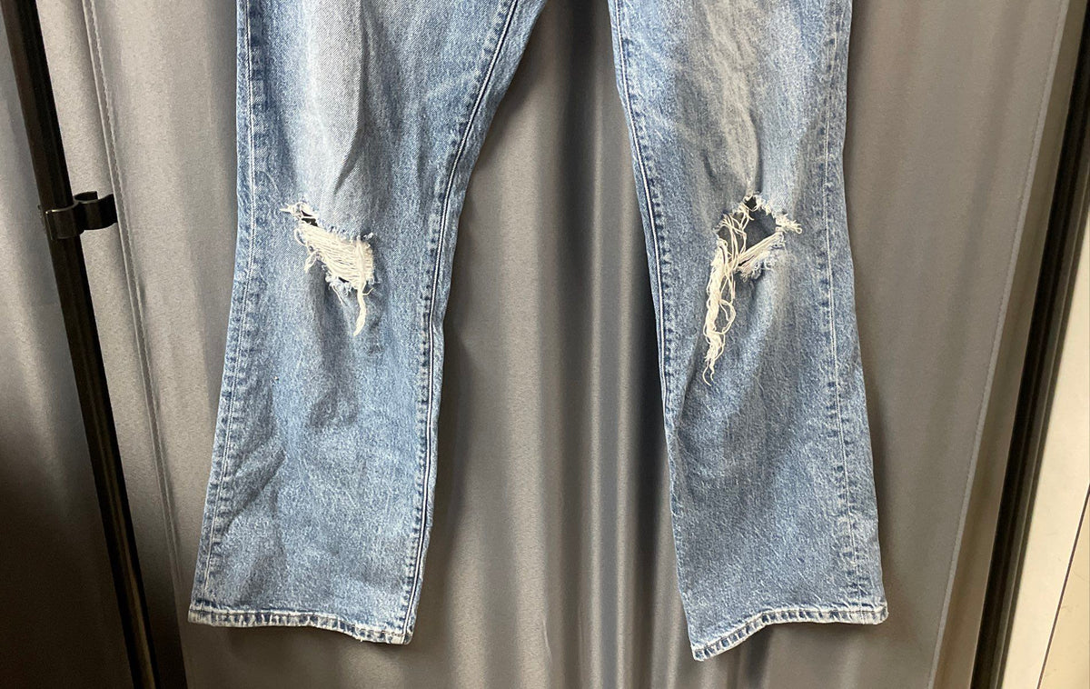 Lucky Brand Women's Easy Rider Mid Rise Bootcut Blue Distressed Jeans Sz 8/29 R