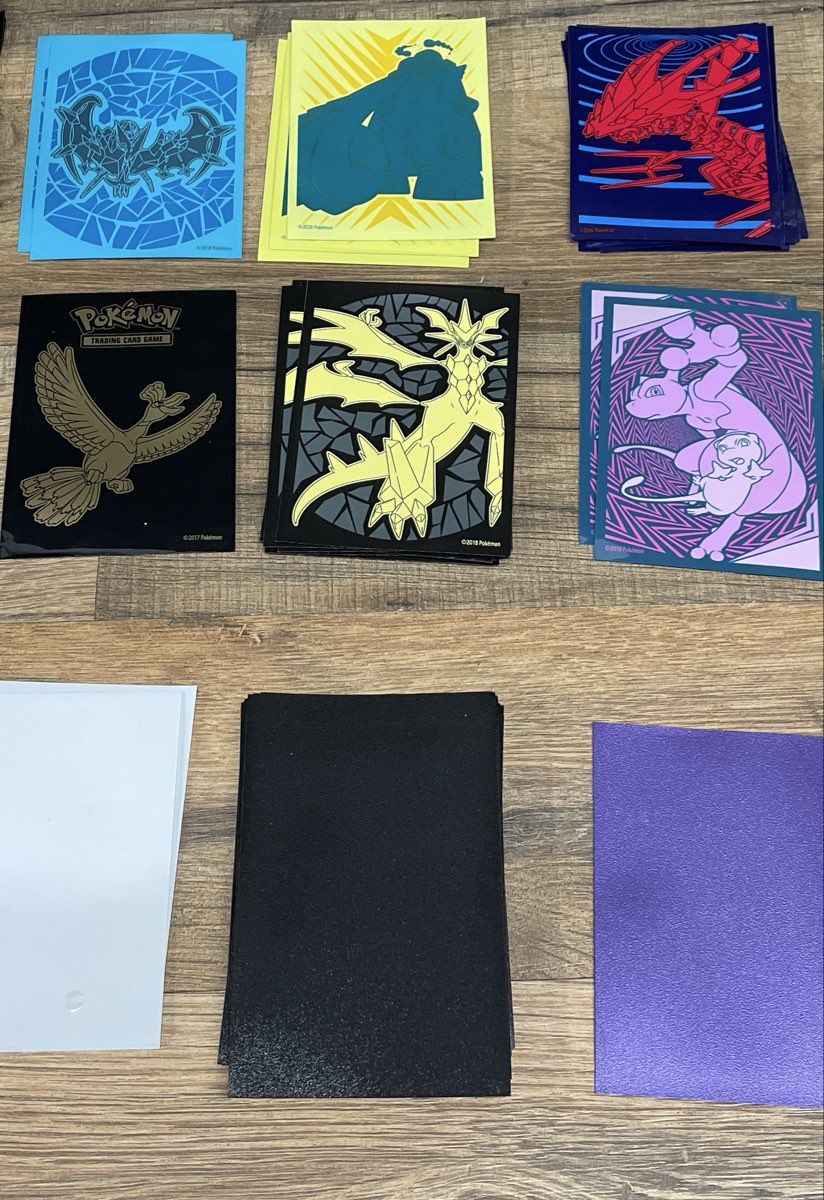 Pokemon TCG Card Sleeves & Collector Tin Lot Assorted Mixed Designs See Photos