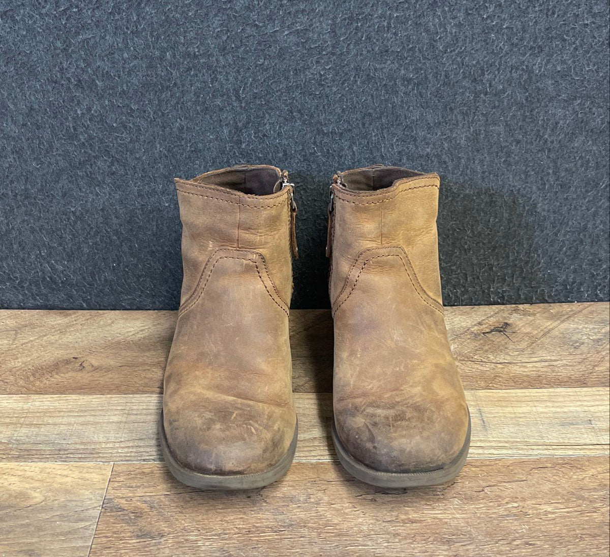 Teva Foxy Waterproof Brown Leather Ankle Boots Women's Size 8.5