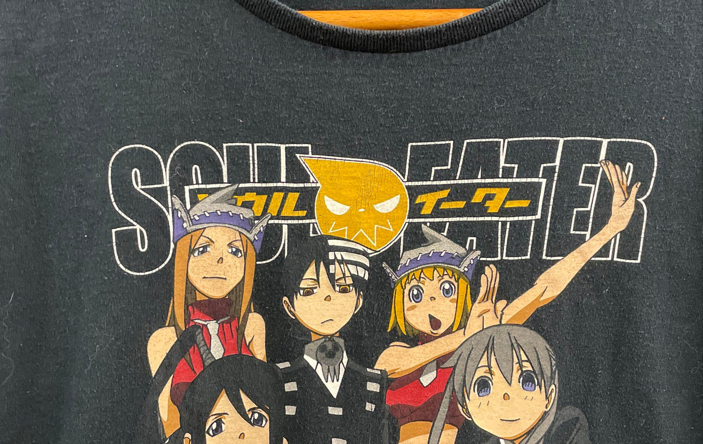 Soul Eater Men's Black Anime Manga Graphic T-Shirt Cast Group Print Sz L