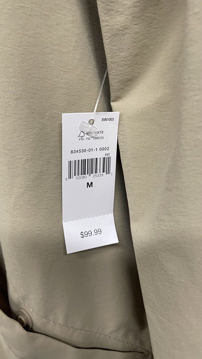 Gapfit Men's Tan Lightweight Coach's Jacket Snap Front Stretch Sz M NWT