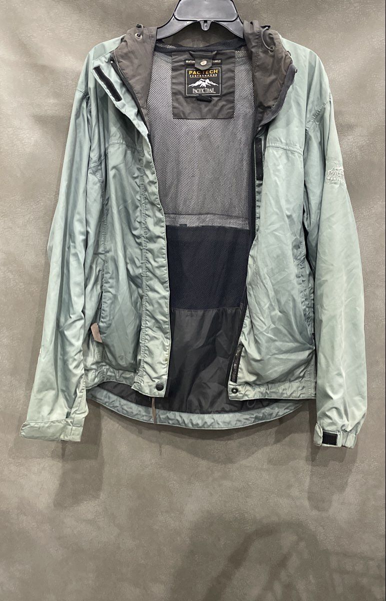 Pacific Trail Women's Sage Green Pac Tech Waterproof Breathable Jacket Sz M Y2K
