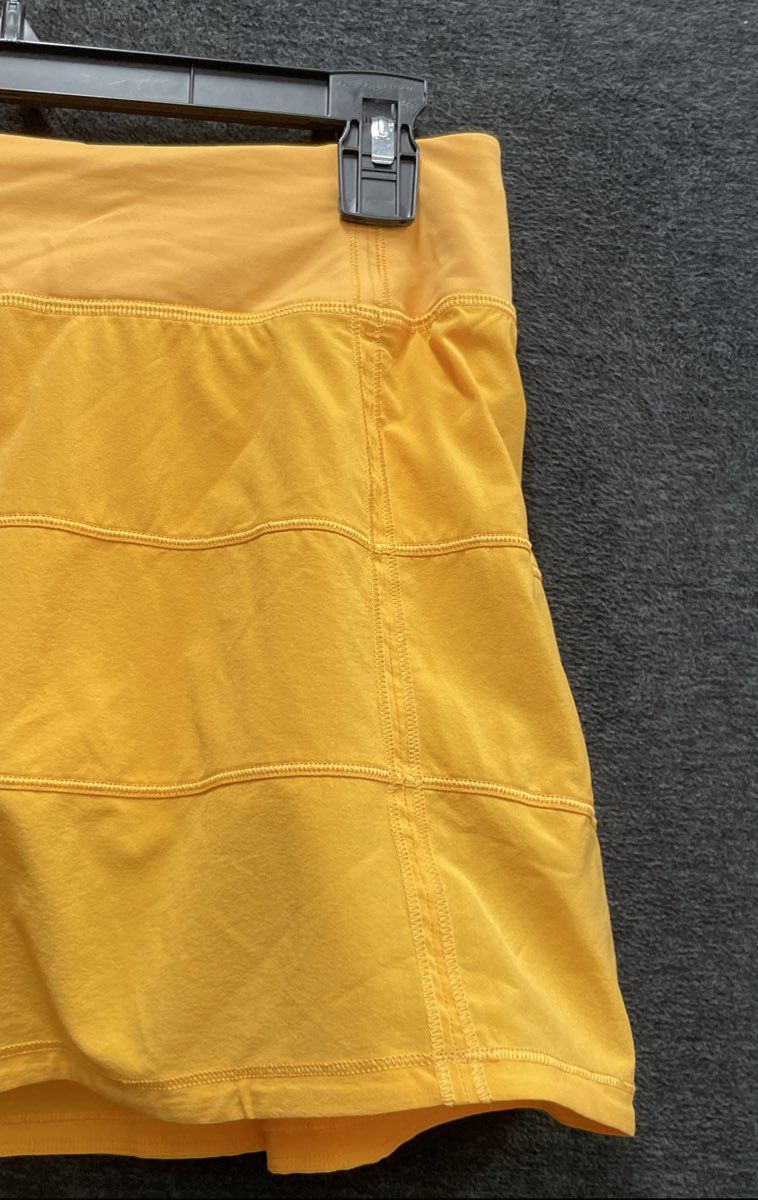Lululemon Women's Yellow Pace Rival Skort Tiered Tennis Running Skirt Sz 6